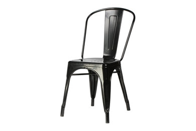 Tolix Style Metal Industrial Loft Designer Black Cafe Chair