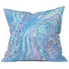 Amy Sia Marble Pale Blue Throw Pillow, 26"x26"