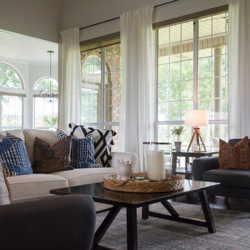 My Houzz: Layered Textiles and Backyard Views in Oklahoma