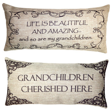 Gift for Grandparent Quote Indoor/Outdoor Doublesided Message Pillow