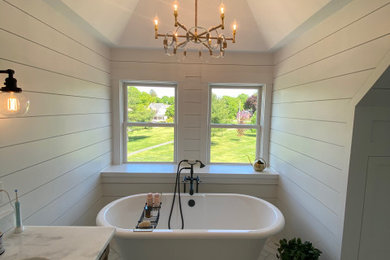 Inspiration for a transitional bathroom remodel in Boston