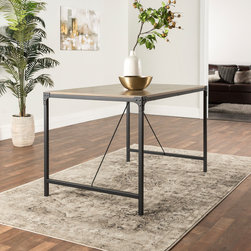 Industrial Angle Iron Wood Dining Table - Driftwood - Products