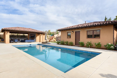 Trendy home design photo in San Diego