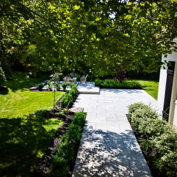 Aerial View of Front and Rear Patio Layout