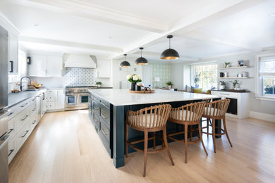 Kitchen - coastal kitchen idea in Boston