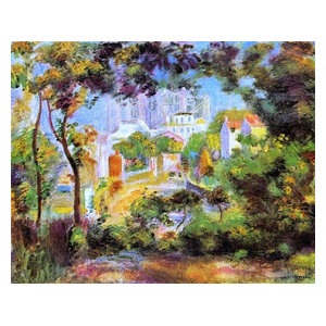 Landscape with a view of the Sacred Heart by Renoir Giclee Repro on Canvas