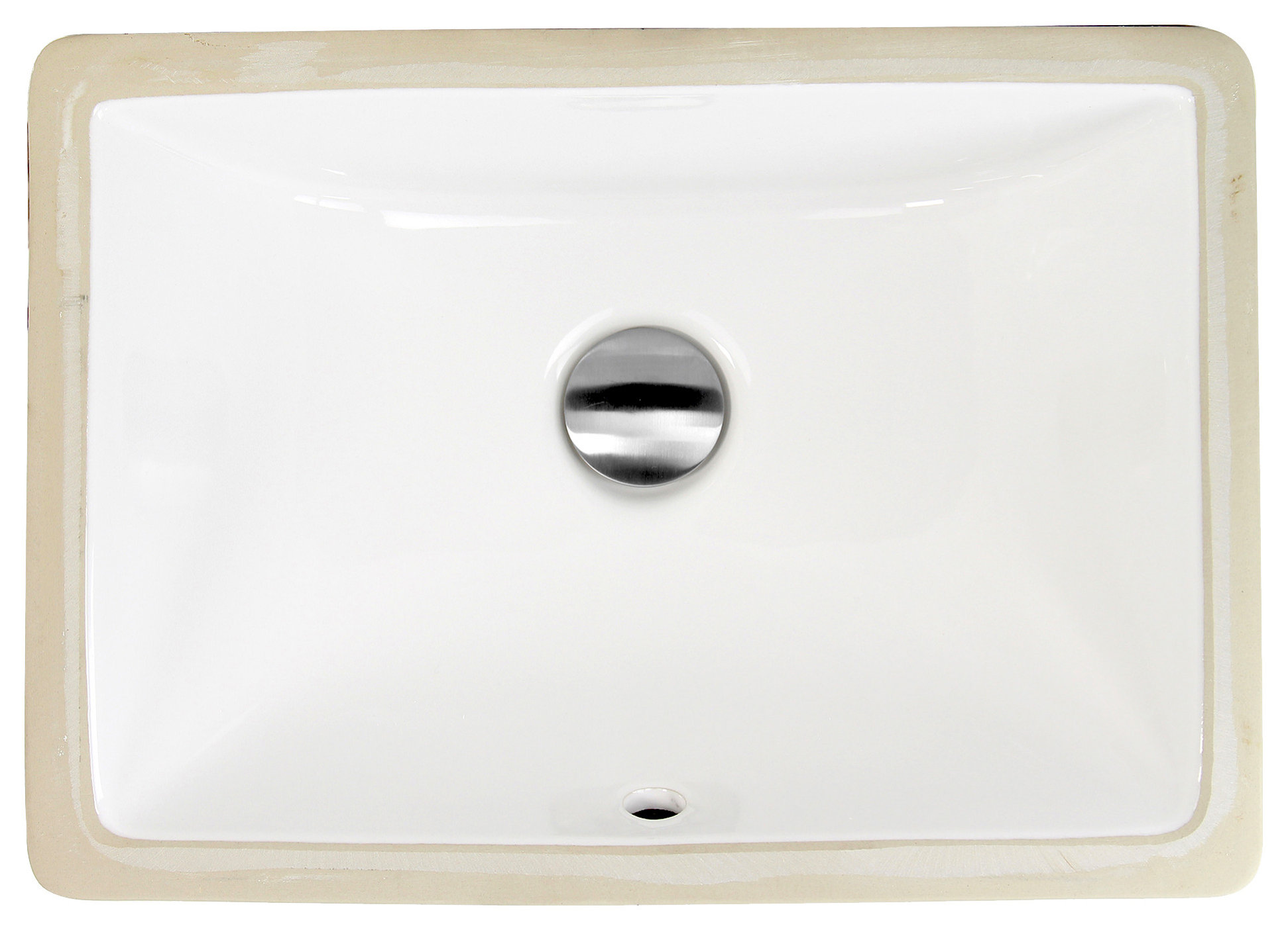 Nantucket Sinks 16"x11" Undermount Ceramic Sink, White