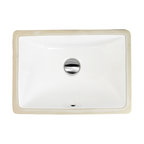 Nantucket Sinks 16"x11" Undermount Ceramic Sink, White