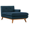 Engage Right-Facing Upholstered Fabric Sectional Sofa, Azure