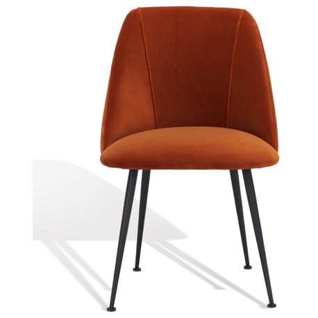 Safavieh Couture Foster Dining Chair, Rust/Black