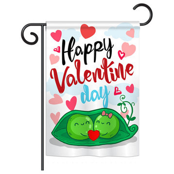 My Sweet Peas Valentine, Seasonal Vertical Garden Flag 13"x18.5"