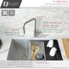 Single Handle Pull-Down Dual Mode Kitchen Faucet in Stainless Steel Brushed