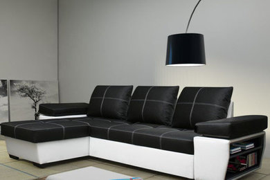 Black White Corner Sofa