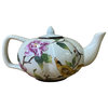 Contemporary Beige Almond Flower Painting Teapot Shape Display Hws1832
