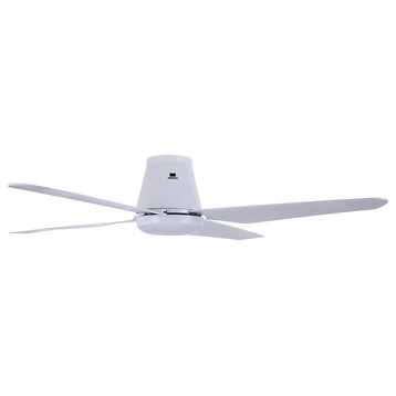 Lucci Air Aria Hugger 52" CTC Light With Remote Ceiling Fan, White