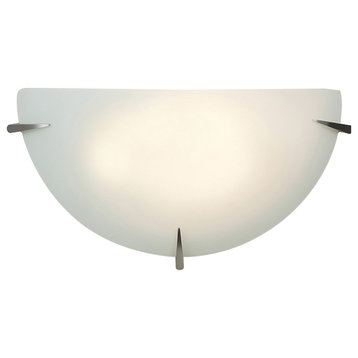 Access Lighting Zenon 1 Light Wall Sconce, Brushed Steel