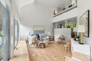 Living room - contemporary living room idea in New York
