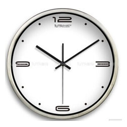12" Modern Style Wall Clock in Stainless Steel - TUMA(BT201S) - Wall Clocks