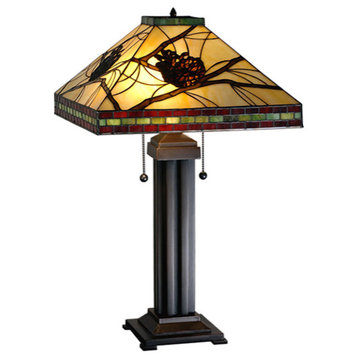 24 High Pinecone Mission Table Lamp