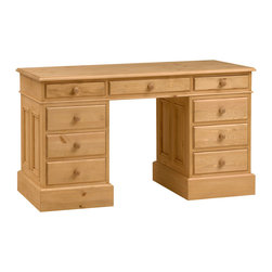 Dorchester Pine Desk with Drawers - Desks And Hutches