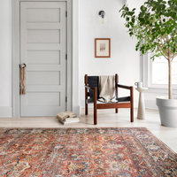 Spice, Marine Printed Polyester Layla Area Rug by Loloi II, 5'x7'6"