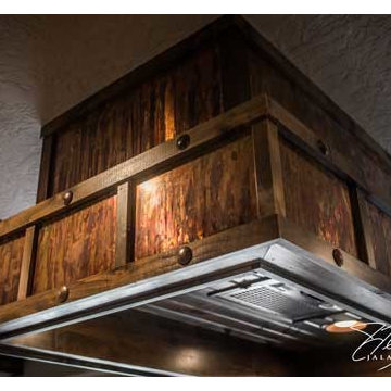 Copper hand-patina'd Vent Hood