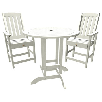 Lehigh 3-Piece Round Counter-Height Dining Set, White