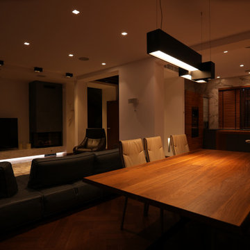 Single family home with Lighting design and Lutron lighting control