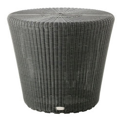 Cane-line Kingston Stool/Side Table Graphite - Outdoor Footstools And Ottomans