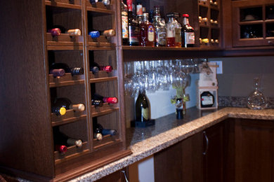 Example of a classic wine cellar design in Toronto
