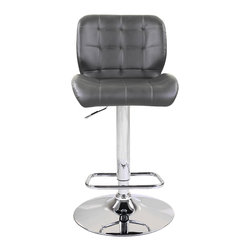 Modern Dallas Adjustable Bar Stool | Grey (Set of 2) - Bar Stools And Counter Stools