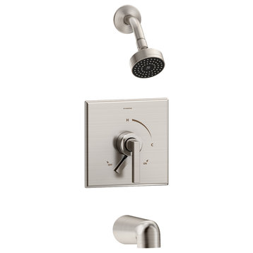 Duro Tub and Shower Faucet Trim Kit Wall Mounted, 1-Handle, Satin Nickel