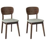Bentley Designs - Oslo Walnut Furniture Dining Chairs, Set of 2 - Oslo Walnut Dining Chair Pair takes inspiration from sophisticated mid-century styling through hints of both retro and Scandinavian design resulting in soft flowing curves throughout. Oslo is a fashionable range that features an eclectic blend of shapes and forms.
