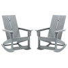 Flash Furniture Finn 2-Pack Gray Resin Rocking Chair Jj-C14709-Gy-2-Gg