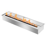Ignis - Eco Hybrid Bio Ethanol Fireplace Burner - EHB3000 - For those seeking a bespoke fireplace that impresses but wishes for the operable component’s price to reflect the occasional use they will require, there is the Ignis® EHB3000 Eco-Hybrid Ethanol Fireplace Insert. By way of a continuous fire line that extends twenty-six inches in length and produces an ambient warmth of 10,000 BTU at its maximum capability, this vent-free fireplace insert is born of focused function, aesthetic, safety and drama. Produced using double-layered grade 430 brushed stainless steel, EHB3000 befits the interior of any well-appointed home, encompassed into fireplace design concepts of varying styles. Crafted with spill-proof functionality to work in unison with its double-layer, this ventless fireplace burner insert doesn’t skimp in terms of safety either.