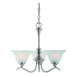 Door Corner - Dover Series Satin Nickel Interior Lighting Collection - Chandeliers