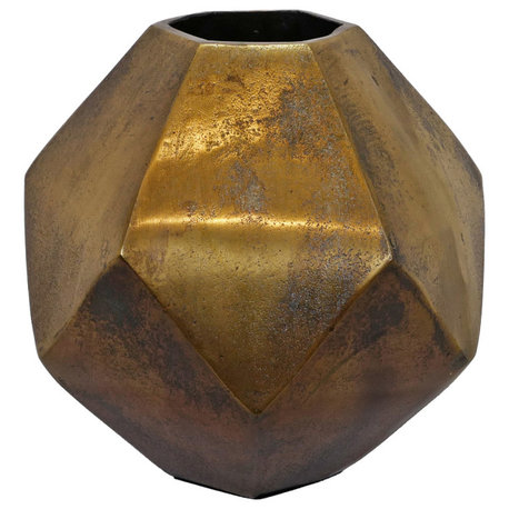 Brass Prism Vase