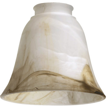 6" Signature Glass Shade, Faux Brown Alabaster
