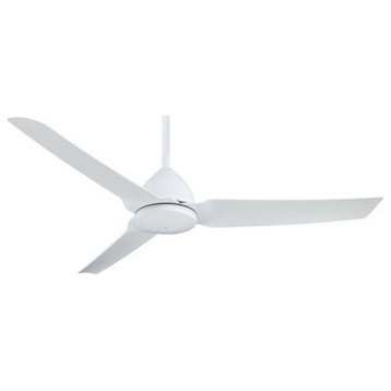 Minka Aire Java 54 Inch Outdoor Ceiling Fan In Flat White With Flat White Blade