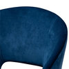 Bowery Hill 17.72'' Glam Velvet/Metal Dining Chair in Navy Blue/Gold