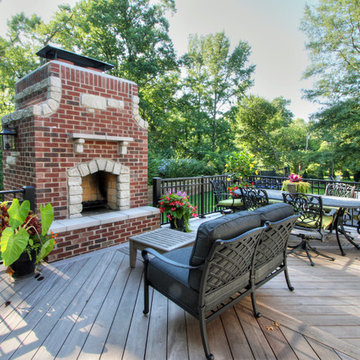 2-Story Outdoor Fireplace