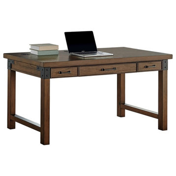Bowery Hill Farmhouse Rustic Wood Writing Desk Writing Table Office Desk - Brown
