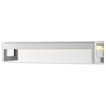 Z-Lite - Z-Lite 1925-26V-CH-LED Linc - 26" 19W 1 LED Bath Vanity - Bold and chunky in personality, this one-light vanLinc 26" 19W 1 LED B Chrome Frosted Glass *UL Approved: YES Energy Star Qualified: n/a ADA Certified: n/a  *Number of Lights: Lamp: 1-*Wattage:19w LED bulb(s) *Bulb Included:Yes *Bulb Type:LED *Finish Type:Chrome