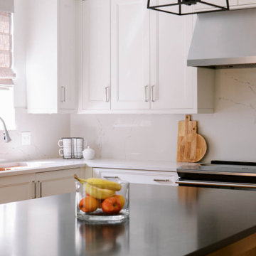 Changing the Layout and Adding an Island and Buffet to An Older Kitchen