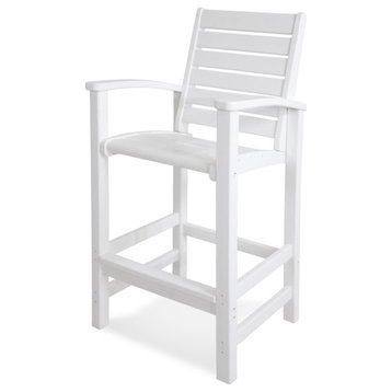 Polywood Signature Bar Chair, White