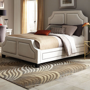 Donny Osmond Home Furiani California King Bed with White Fabric