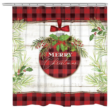 Christmas Ornament Shower Curtain