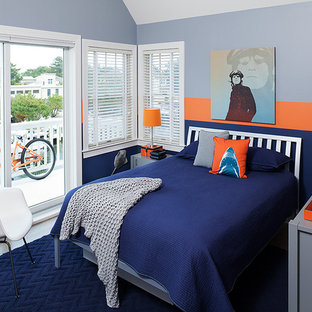 75 Beautiful Blue Loft Style Bedroom Pictures Ideas Houzz