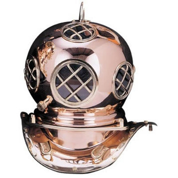 7.5" Polished Brass and Copper Dive Helmet