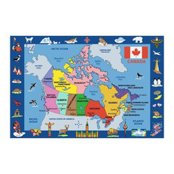 LA Rug Inc - Map of Canada - Kids Rugs
